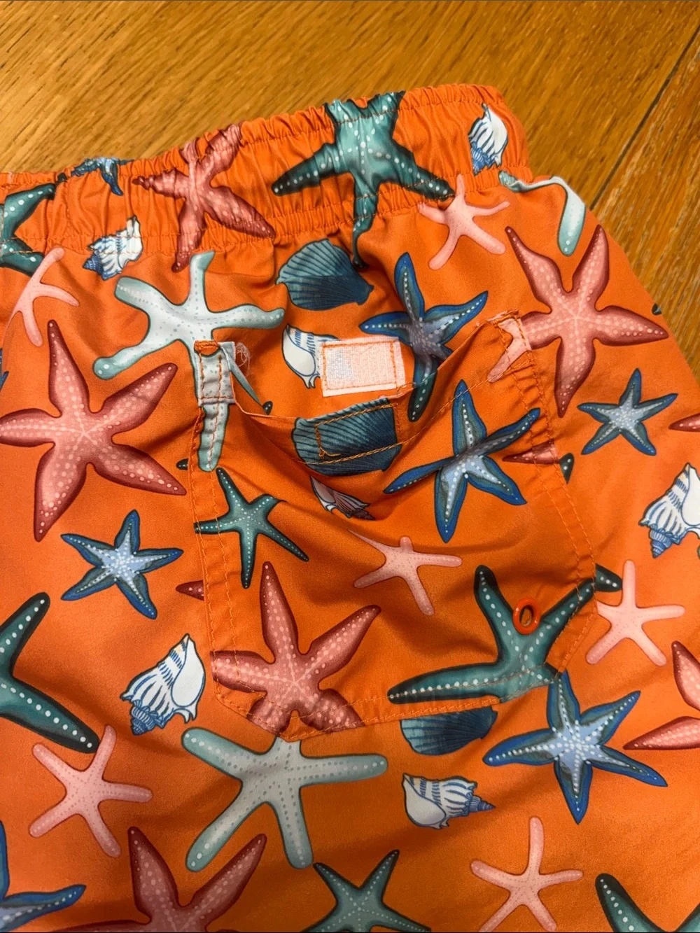 Primark Orange Starfish & Shell Print Men’s Swim Trunks